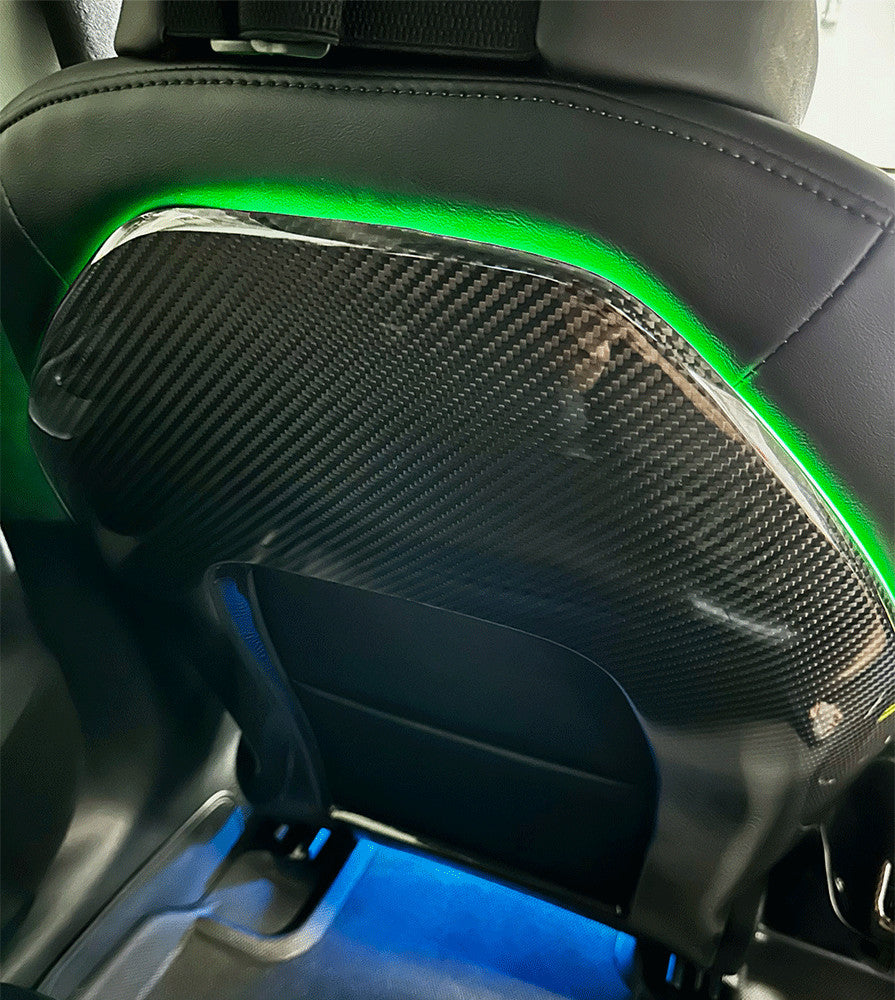 Fit for Tesla Model 3 2016-2022 DRY CARBON FIBRE for Seat Back Cover Interior Trim