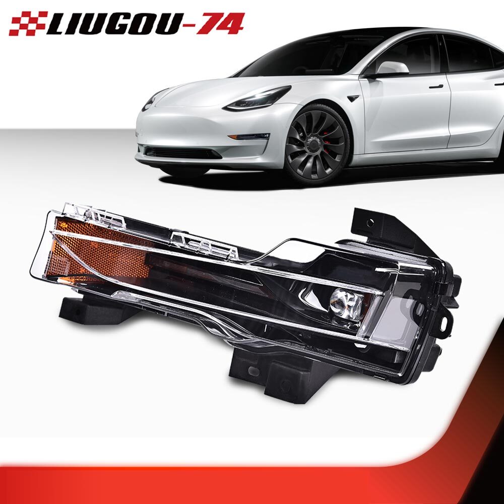 Suitable for 17-23 year old for Tesla Model 3 Y, left-hand Fastia fog lights, amber Dr., new.