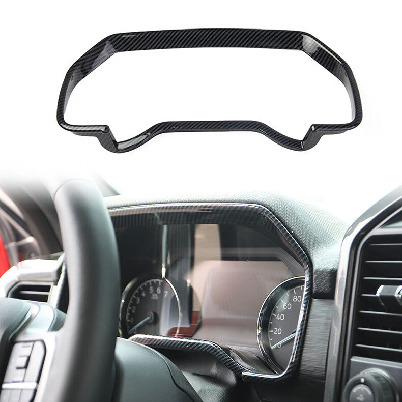 for Ford F-150 2021-2023 Carbon fiber Inner Dashboard Panel Frame Cover Trim