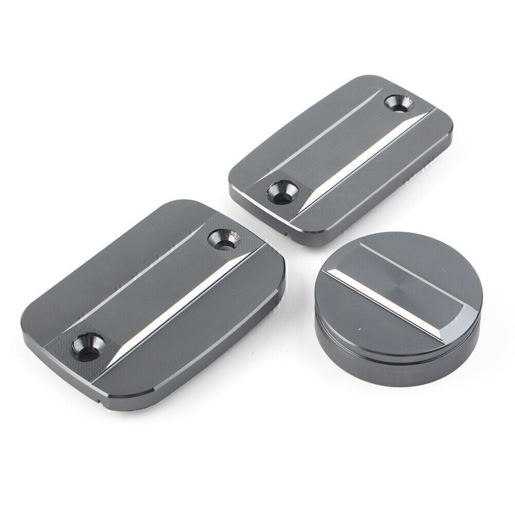 For Scrambler 1100 Front Brake Clutch Fluid Reservoir Cap Rear Brake Cover GREY