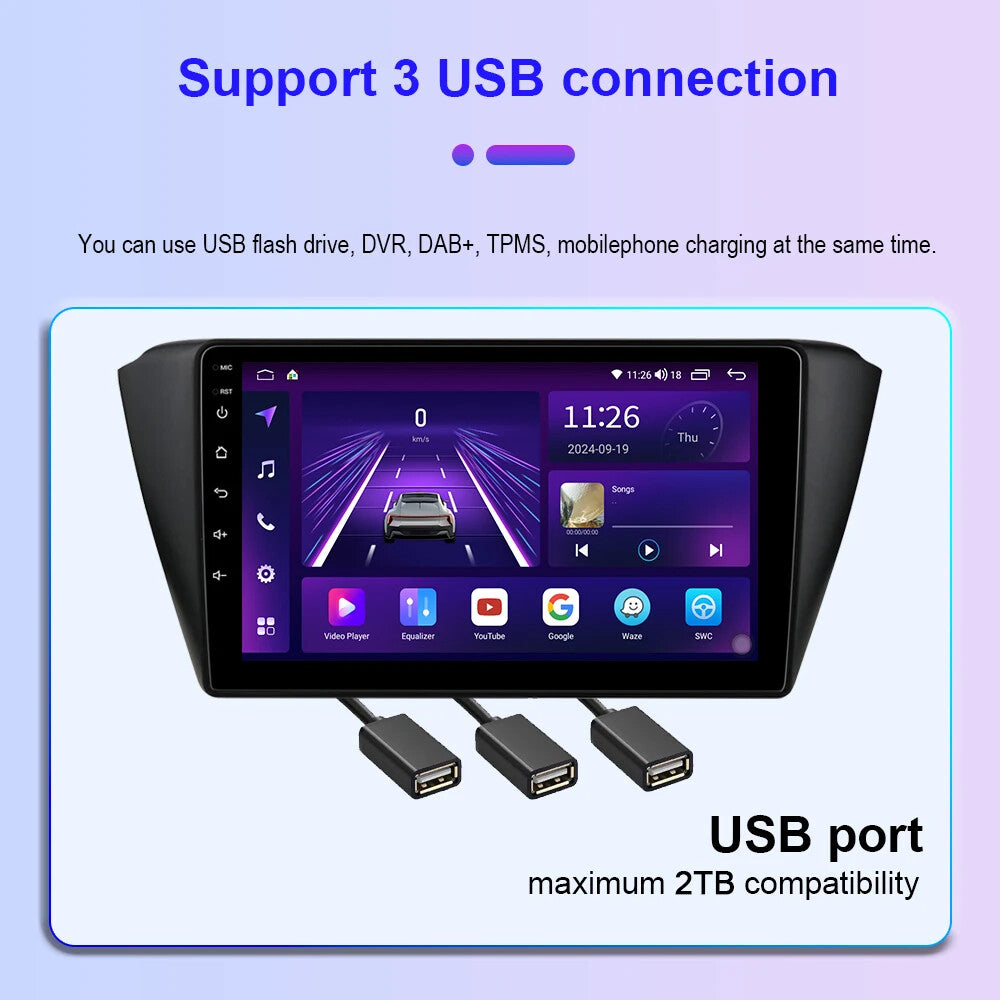 Android Car Radio CarPlay for VW for Skoda Fabia 3 lll 2015-2019 GPS Stereo Player