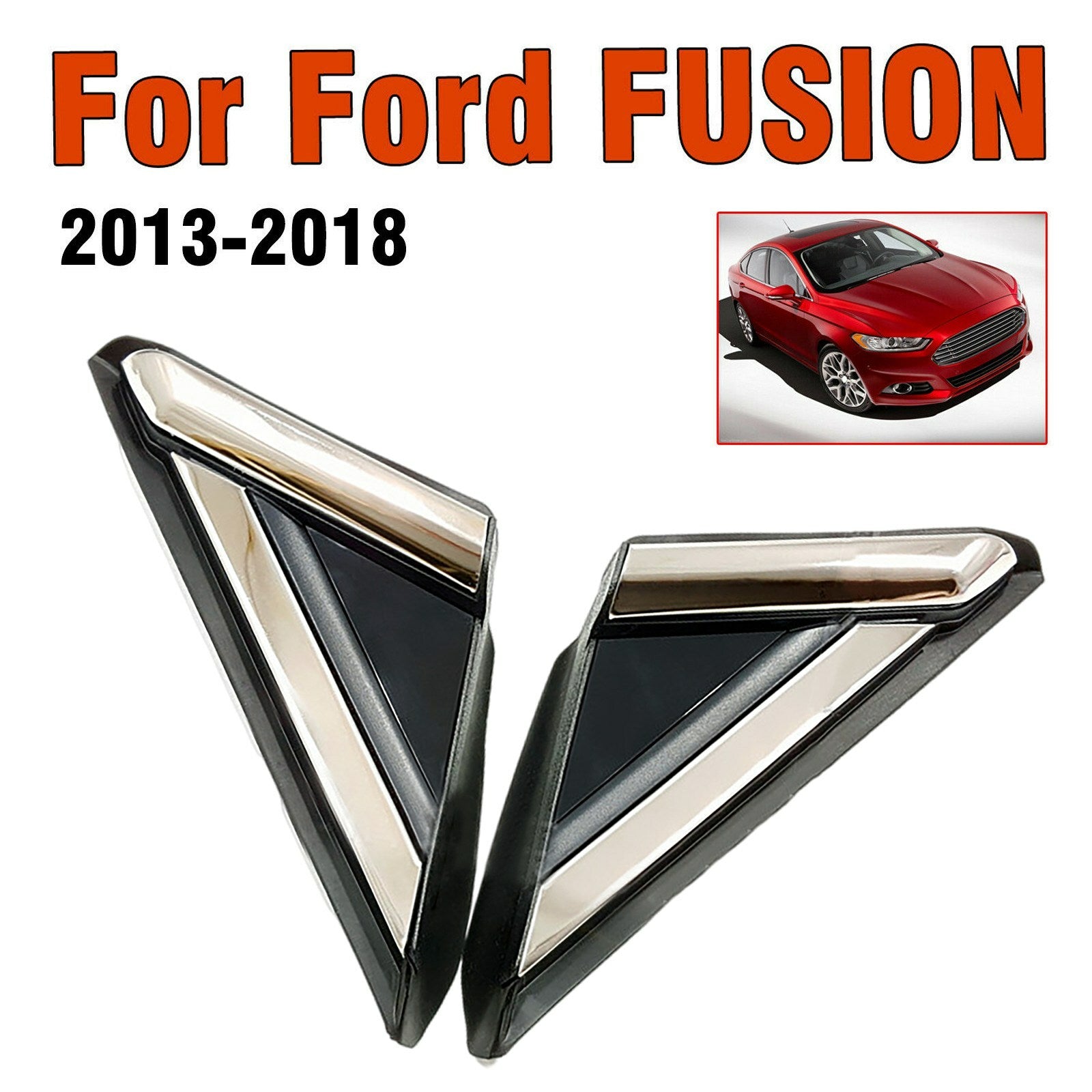 Fender Pillar Trim Mirror Corner Molding Left  Right for Ford Fusion 13-18 AT