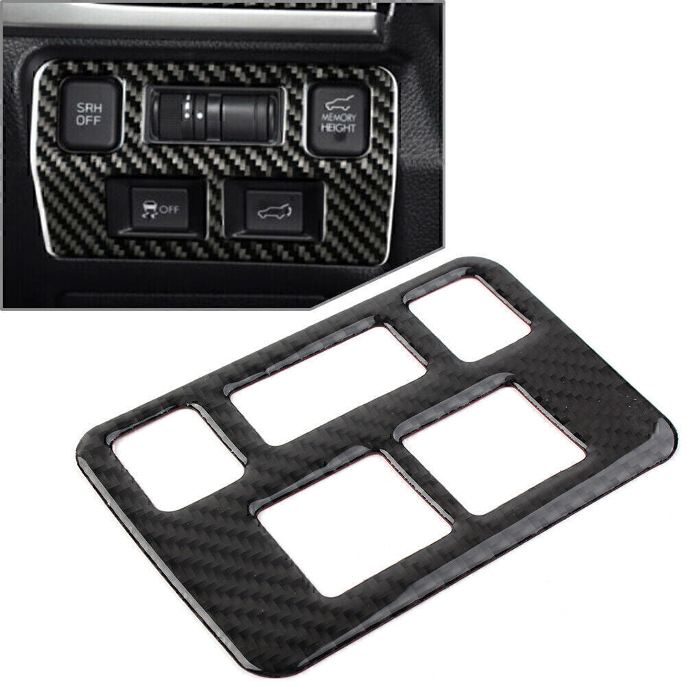 Headlight Button Frame Cover Trim Fit for Subaru Forester 2013-2018 Carbon Fiber po