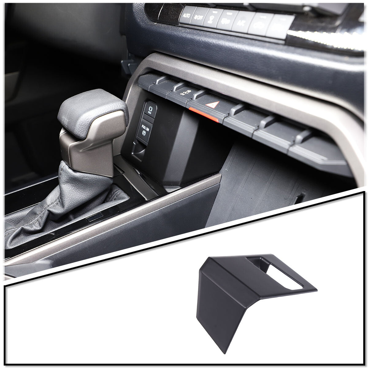 Black electronic parking brake button cover trim for Toyota Tundr? Sequoi@ 2022-23