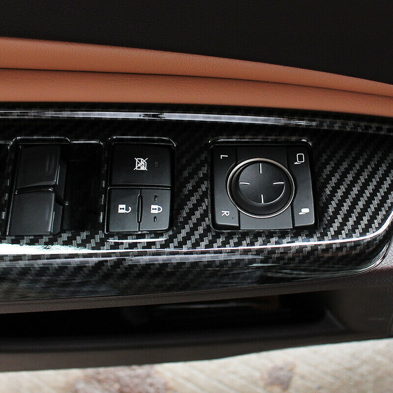 for Lexus ES250 300h 350 2019-2022 Carbon Fiber 4X Window Lift Panel Switch Trim