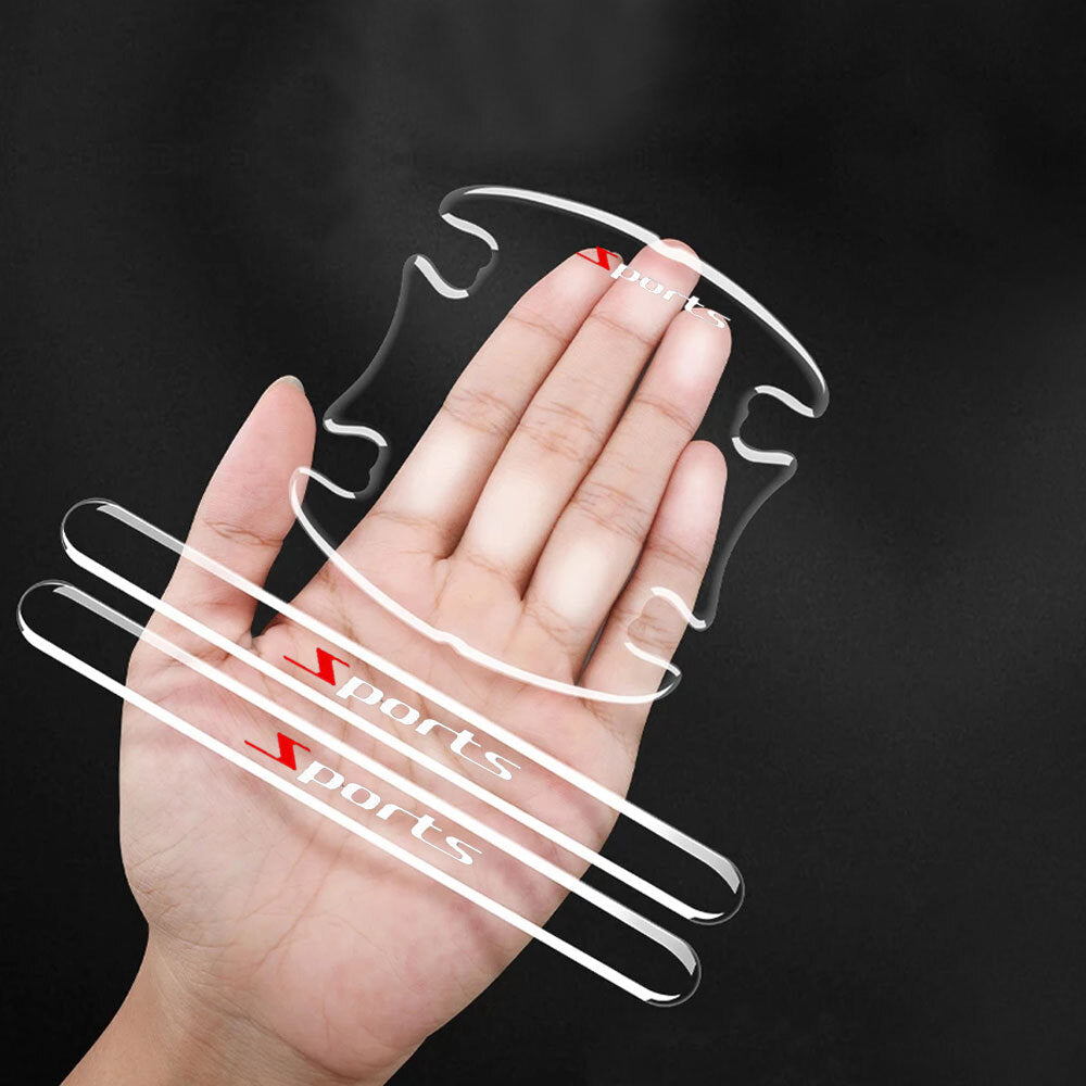 8Pcs Car Door Handle Bowl Anti-Scratch Protector Guard Sticker Trims Accessories