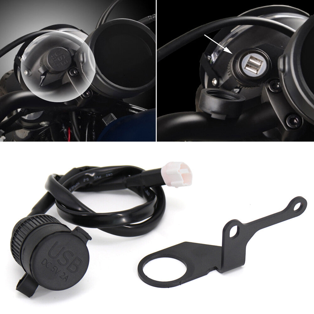 Cigarette Lighter Socket for Honda Rebel CM500 CM300 Power Outlet Receptacle