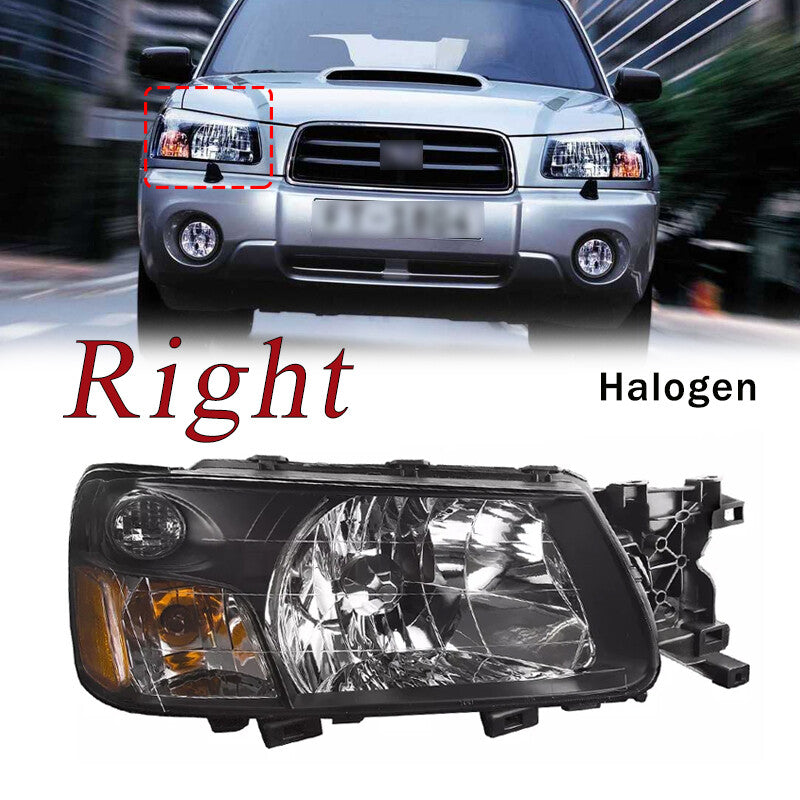 Halogen Headlight Right for Subaru Forester 2003-2004 Without light bulb