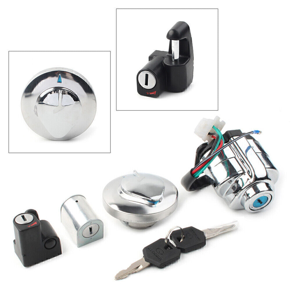 for Honda VT250 Shadow VT400 VT750 VT600 2 Keys Ignition Barrel Lock Switch Kit