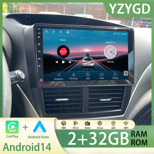 GPS Screen for Subaru WRX / WRX STI 2008-2014 Android14 Car Stereo Radio Carplay