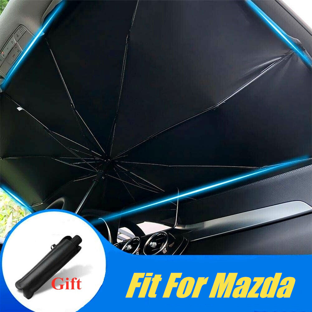 for Mazda Car Large Windshield Sun Umbrella Shade Foldable UV Sunscreen Visor