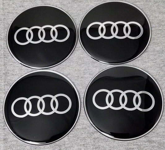 1-pack of logo badge stickers for Quattro side fenders and rear badges, black and red, for Audi .