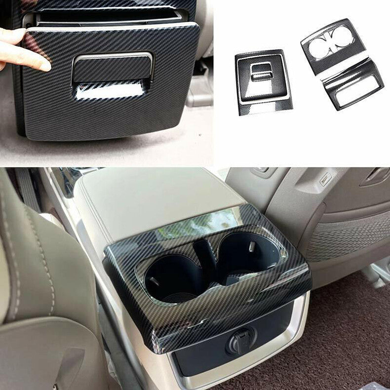 for Kia Carnival 2022-2023 Carbon Fiber Rear Air Outlet Anti-Kick Panel Trim kit