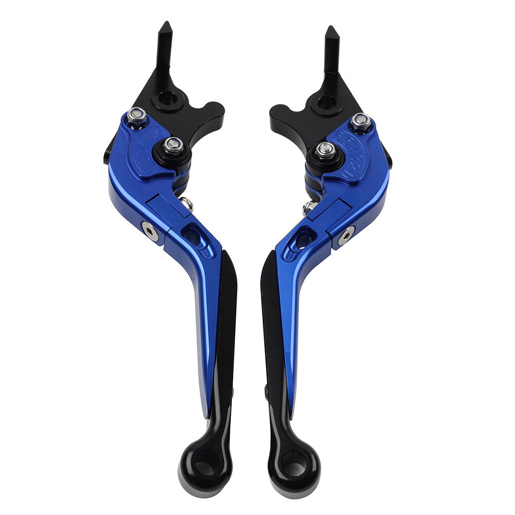 Folding Extendable Brake Clutch Levers for Suzuki GSXR600 GSXR750 11-21 Blue