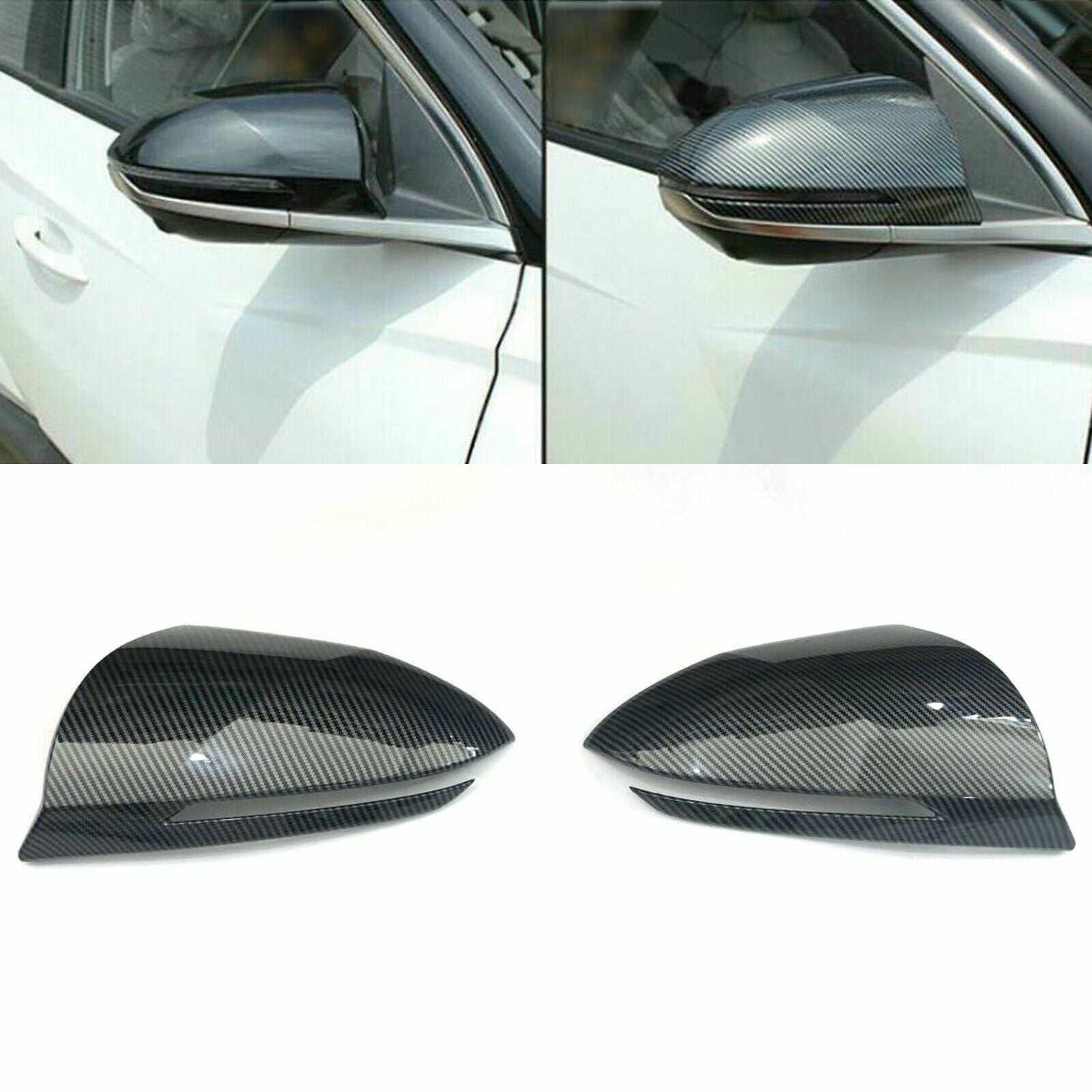 Carbon fiber Rearview Left Right Side Mirror Cover for Hyundai for Tucson AT