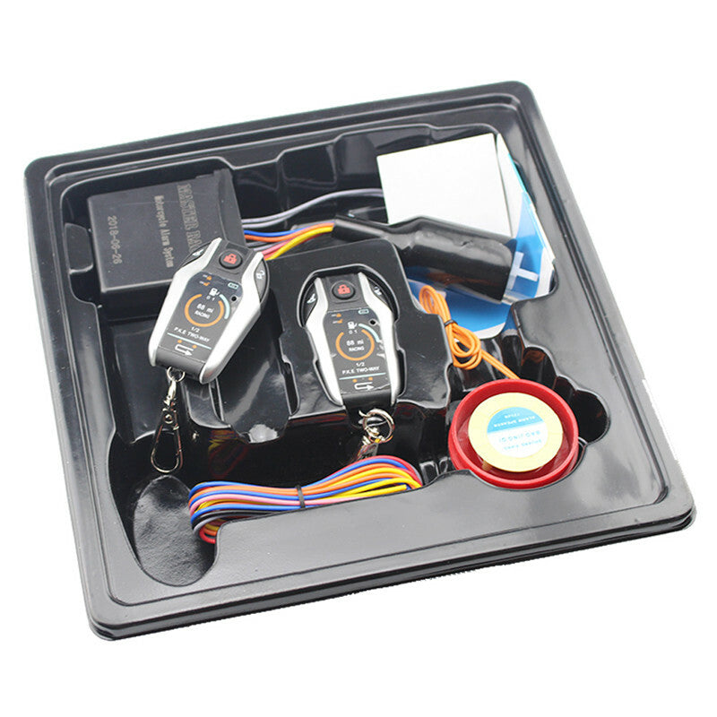 Motorcycle Alarm DC 12V Anti-theft Security System Scooter Remote Engine Start