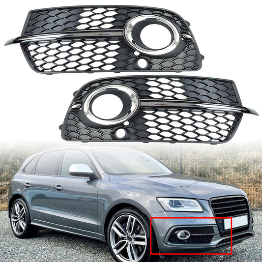 2¡Á F¨¹r for Audi Q5 2013-2017 L¨¹ftungsgitter Sto?f?nger Nebelscheinwerfer Gitter