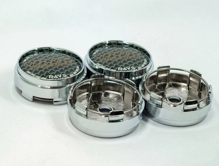 4x66mm Volk racing chrome alloy wheels, center hubcap, rim cap, decals, logo