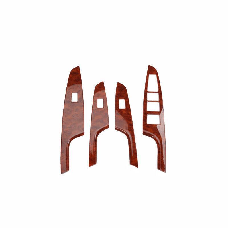 Fit for Hyundai for Tucson 2015-2018 Peach Wood Window Lock Lift Panel Frame Trim 4