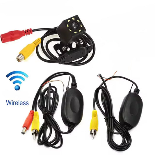 Car 2.4Ghz RCA Wireless Reverse Back UP Rear View LED Camera Parking Sensor Kit
