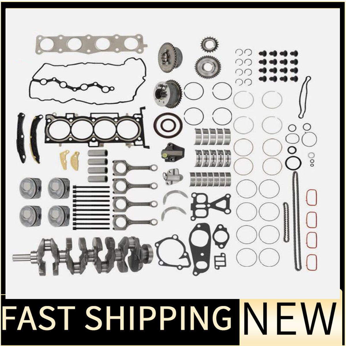 2.4L G4KJ Engine Rebuild Overhaul Kit - Crankshaft/Con Rods for Hyundai for Kia