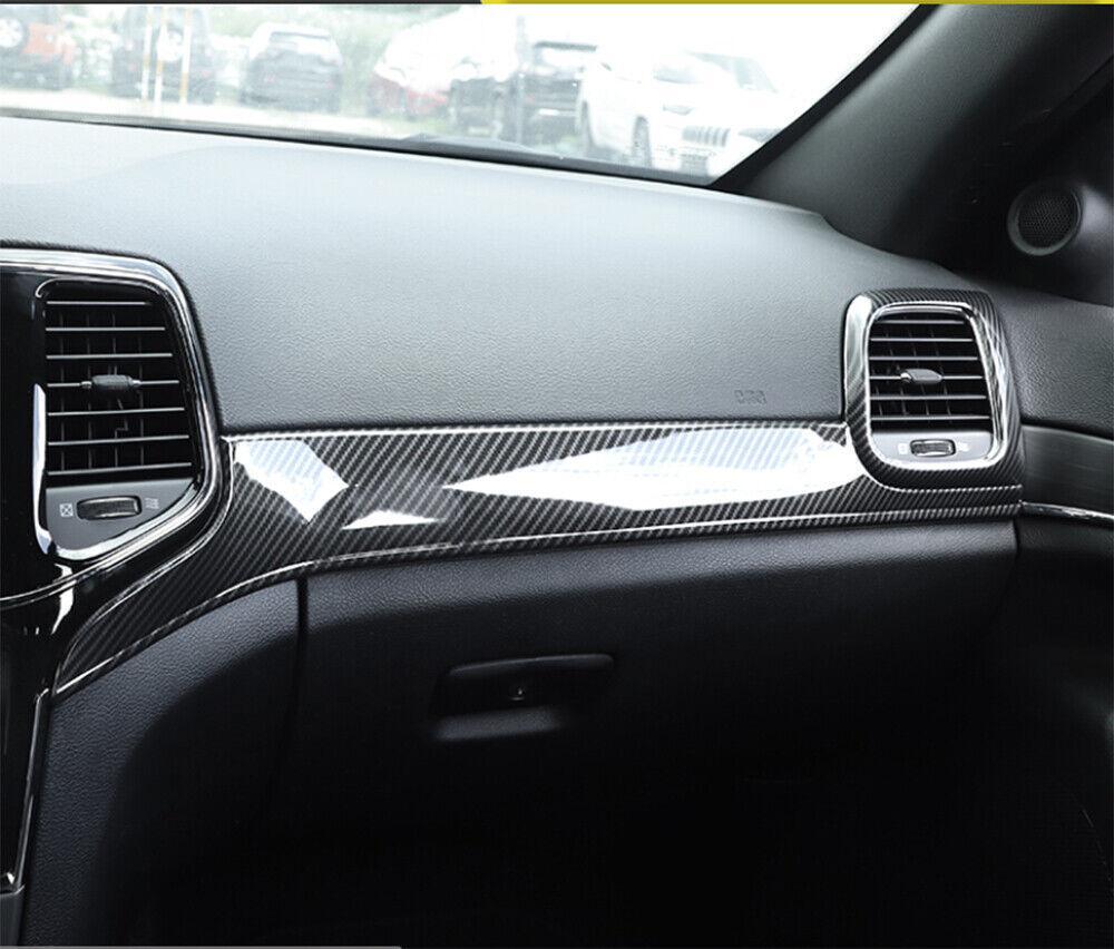 3Carbon Look Console Dashboard Panel Cover Trim for Jeep Grand Cherokee 2011-21