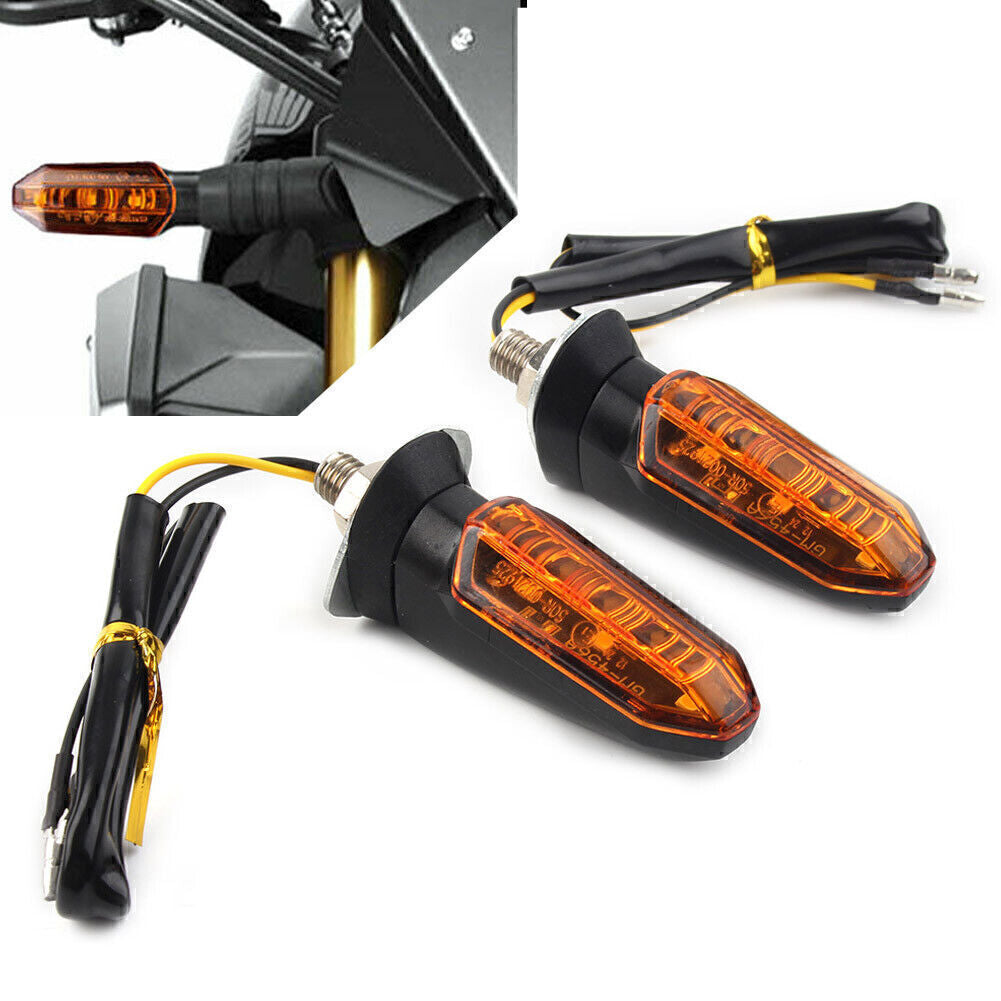 Universal Motorcycle LED Turn Signal Indicator Amber Blinker Light Lamp Amber