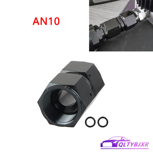 10AN to 10AN Female Straight Swivel Coupler Union Fitting Adapter Aluminum Black