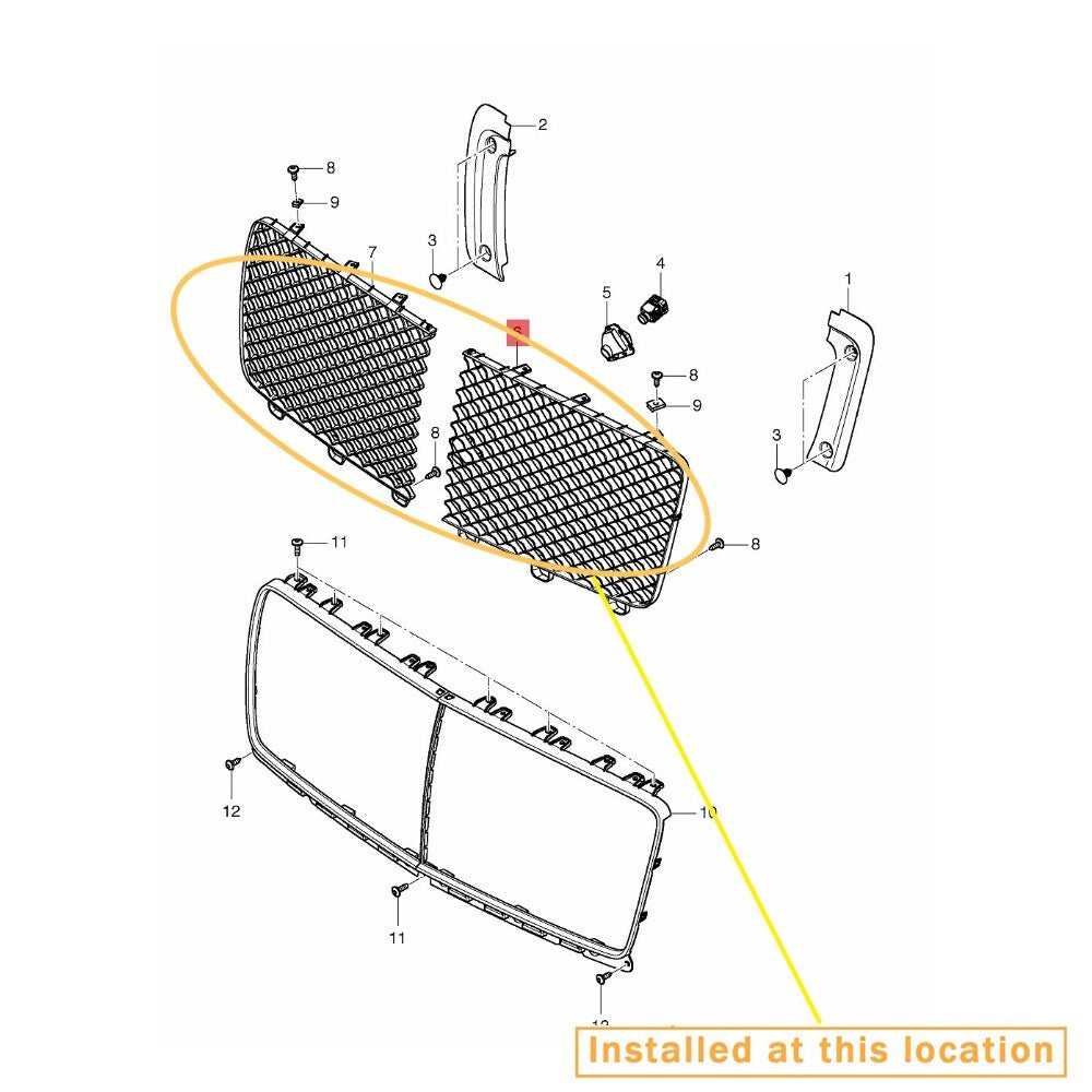 Equipment Manufacturer ( ) kit for Bentley Radiator Grille 36A853683F/684F