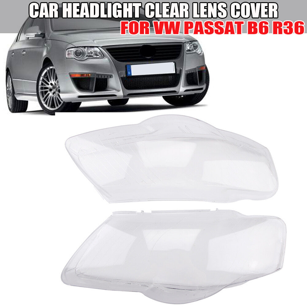 Transparent lens cover plastic housing for Volkswagen for Passat B6 R36 dual headlights