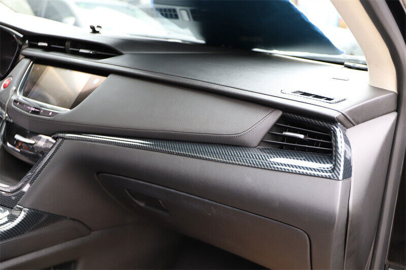 for Cadillac XT5 17-24 ABS Carbon Fiber Inner Central Console Strip Cover Trims