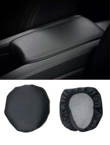 Black leather console armrest box panel cover trim for Honda for Civic 2016 - 2021