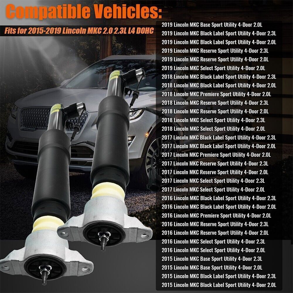 4-piece front and rear shock absorber strut assembly for Lincoln MKZ. Electric Dohc 2013-20
