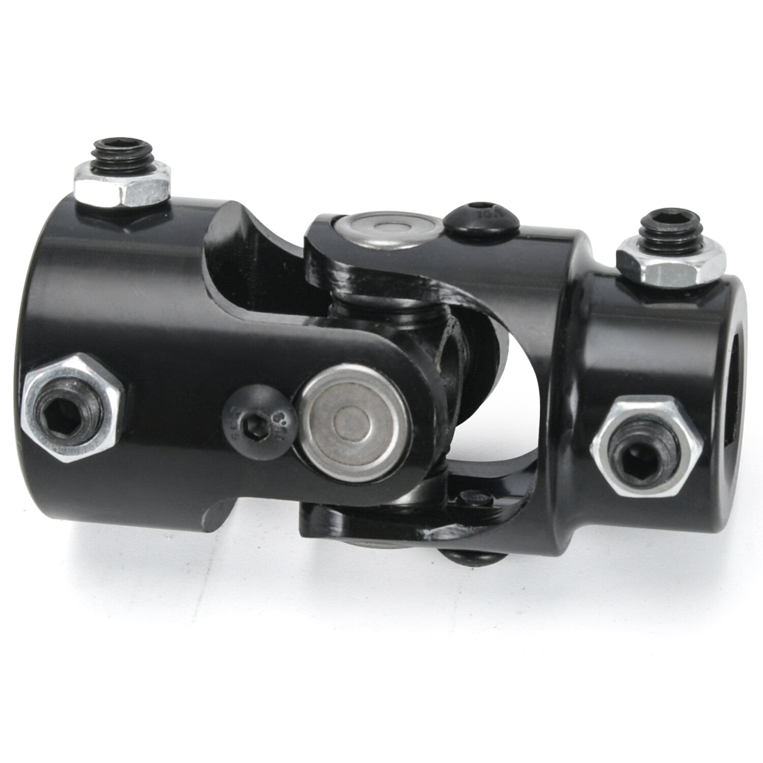 3/4 DD x 3/4 DD Double Steering Universal U Joint Shaft Coupler Black