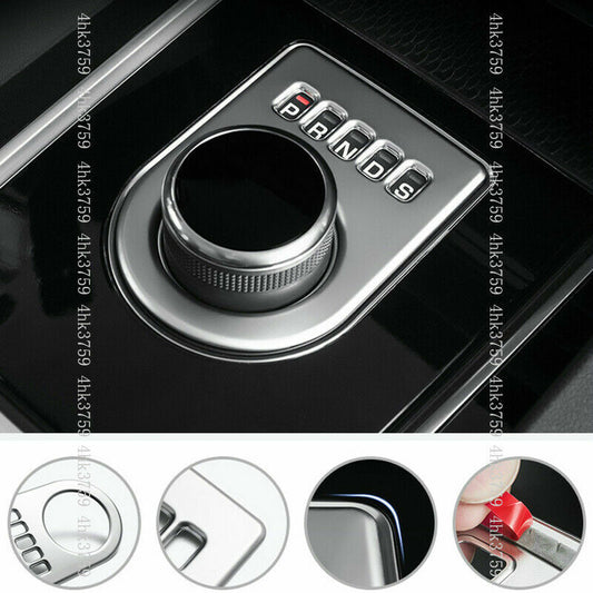 for Jaguar F-PACE 2016-2020 Silver Car Interior Gear Adjustment Knob Trim Cover