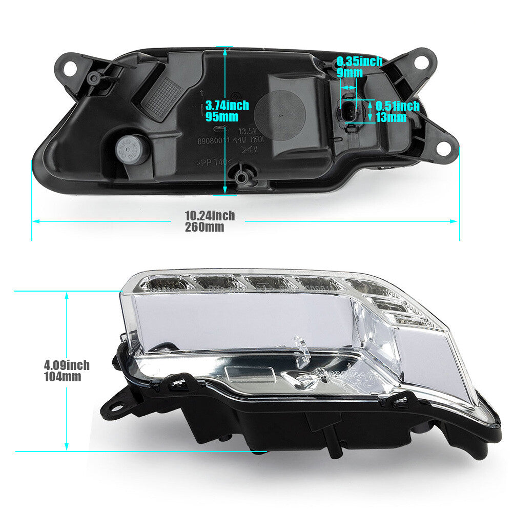 Two fog lights/driving lights suitable for Mercedes-Benz E350, E550, E63, and AMG models. (10-16 2128200856)