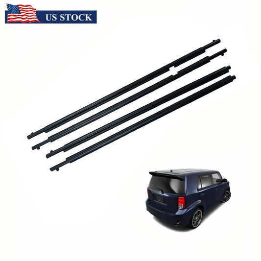 Car Belt Molding Weatherstrip FrontRear LR Set for Toyota for SCION XB 75710-12820