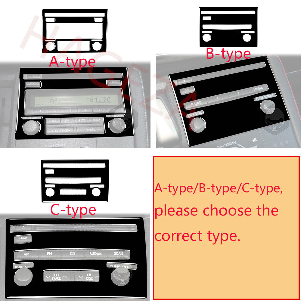 for Lexus CT200h 2011-2017 RHD Central Console CD Panel Switch Cover Gloss Black