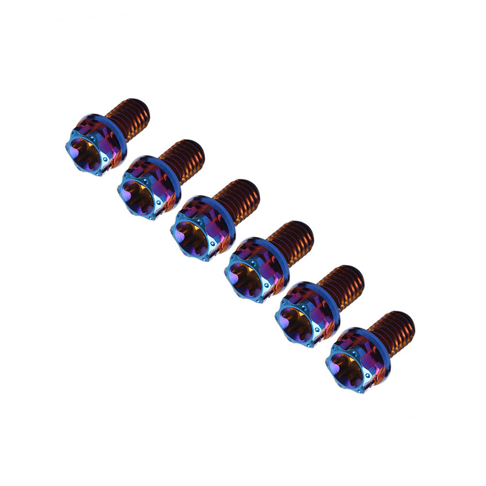 6pcs Bolts Torx Head Flange Screws M6x40mm For Motorcycle Bike Bicycle