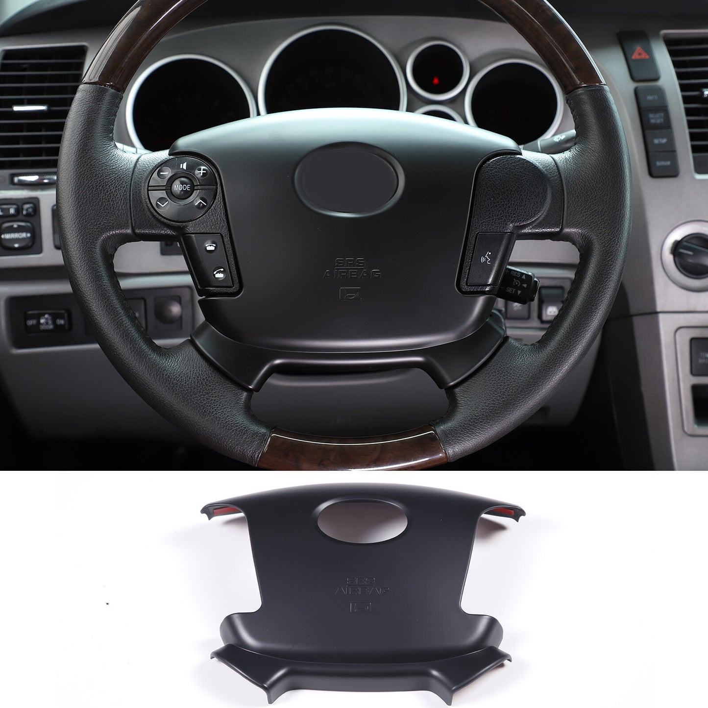 Pearwood ABS center armrest box cover for Toyota Sequoia 2022-23 USA