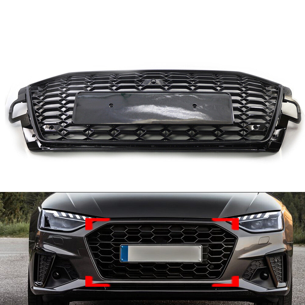for AUDI A4/S4 2020-2022 2021 Honeycomb Front Grille Bumper Mesh Girll
