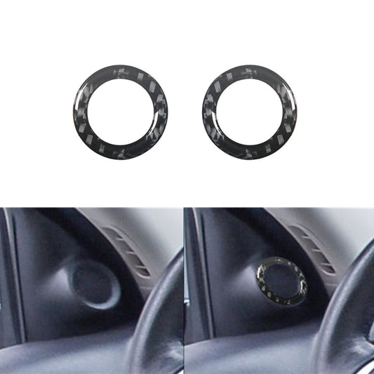 Carbon Fiber Front Door A Pillar Speaker Cover Trim for Dodge Durango 2014-2020