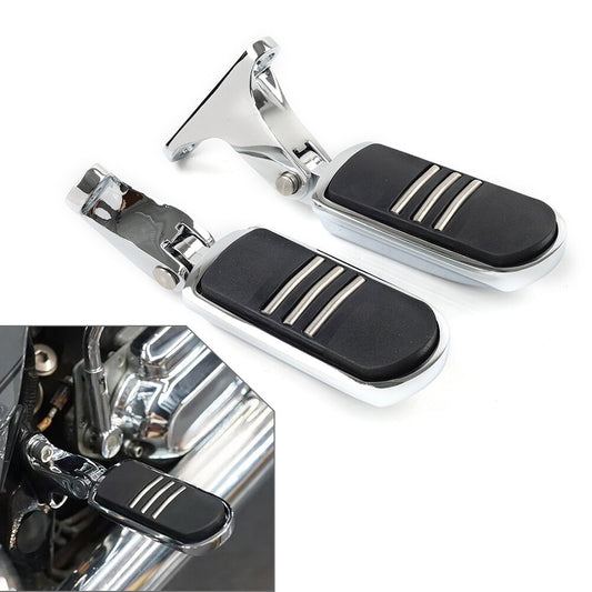 2pcs Rear Passenger Footpeg Mount Bracket for Harley Touring Electra Glide 93+