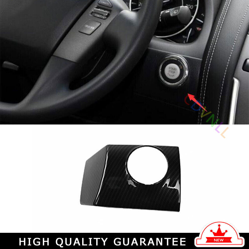One-Click Startup Frame Cover Trim for Nissan Armada Y62 2017-2020 Carbon Fiber