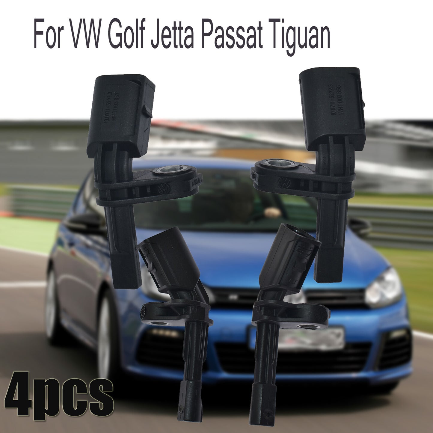 4x ABS Wheel Speed Sensor Kit Front Rear Left Rh for VW for Golf for Jetta for Passat for Tiguan