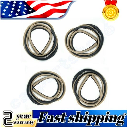 4-Piece Weatherstrip Door Rubber Body Seals for Honda Accord Sedan 2008-2012