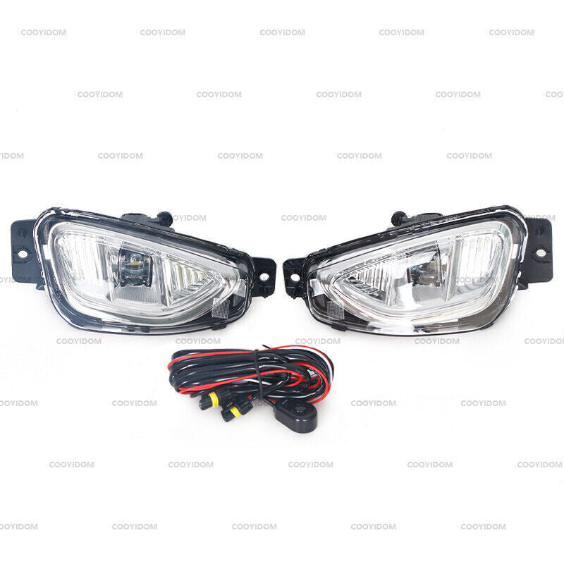 1Set for Ford Escape 2020-2022 LED Fog Light Fog Lamps W/Cover Bezel Switch Wire