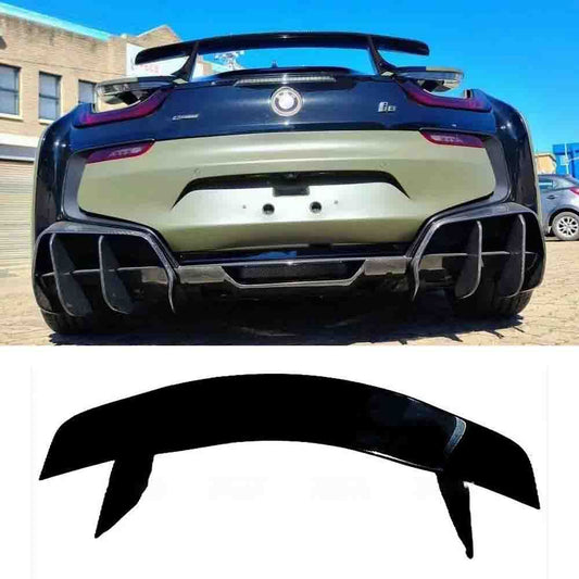 Gloss Black Rear Trunk Spoiler Wing GT Style Rear Lid Fits for BMW i8 2014-2018