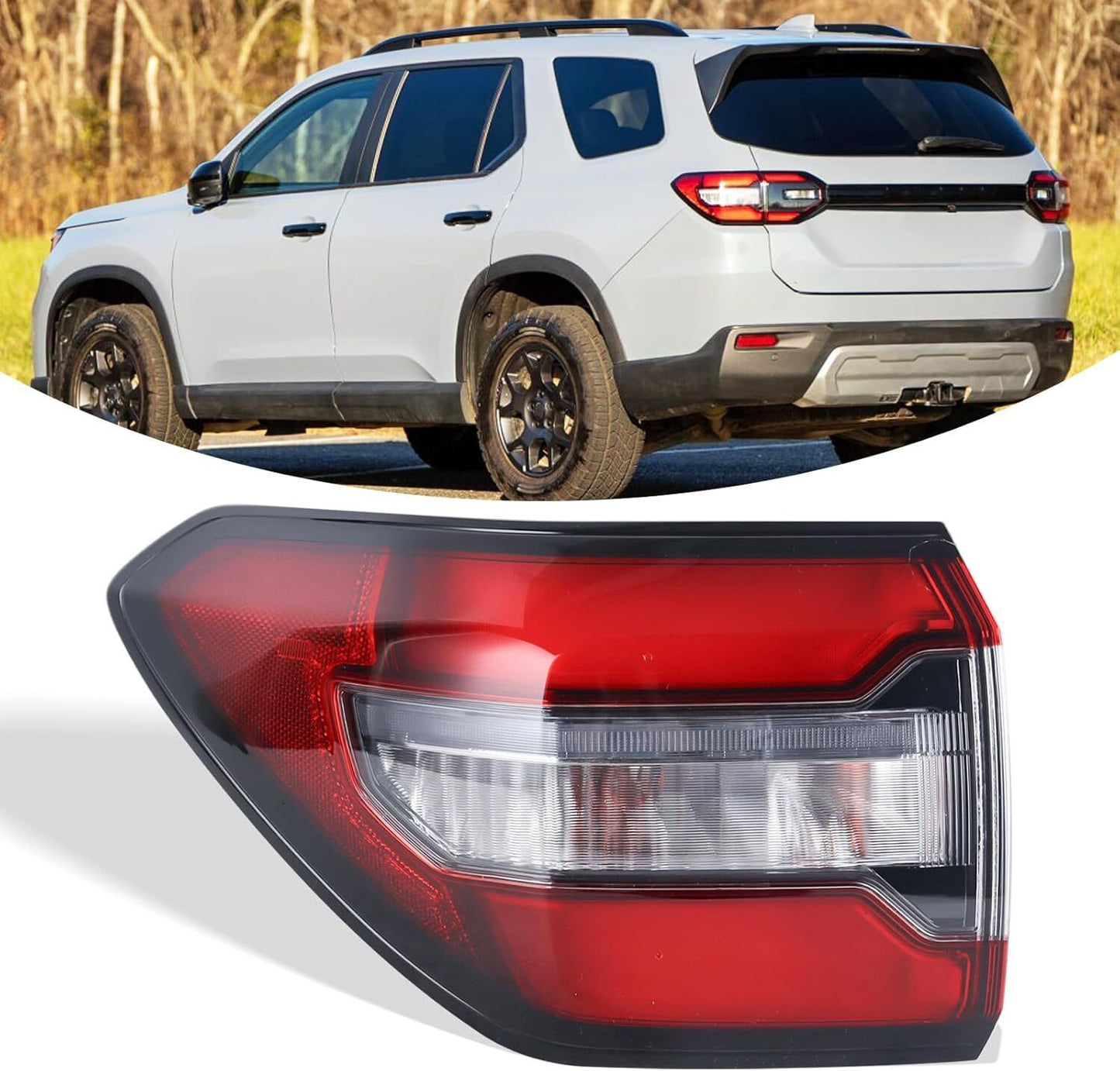 Right outer LED taillight and rear brake light applicable to for Honda Pilot 2023 2024