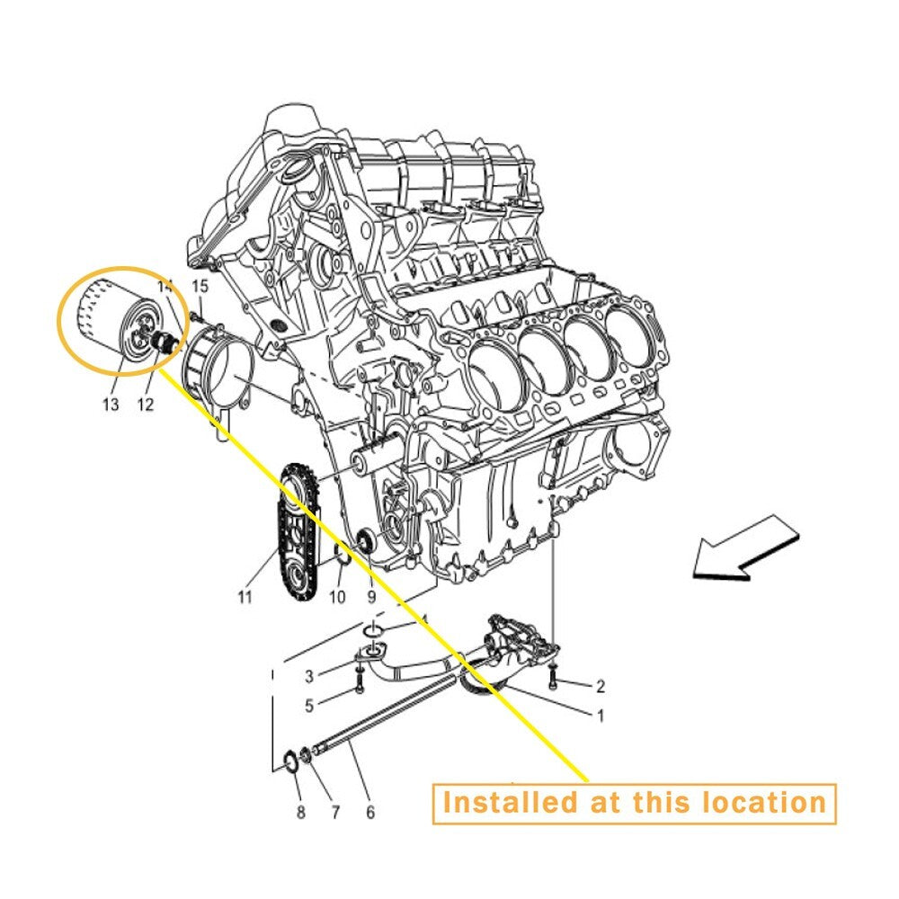 Air filter, pollen filter and oil filter kit for Maserati Granturismo Quattroporte